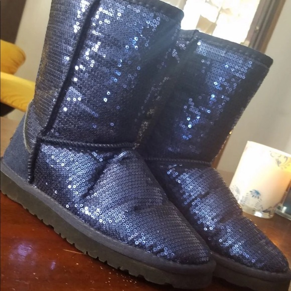 blue sequin ugg